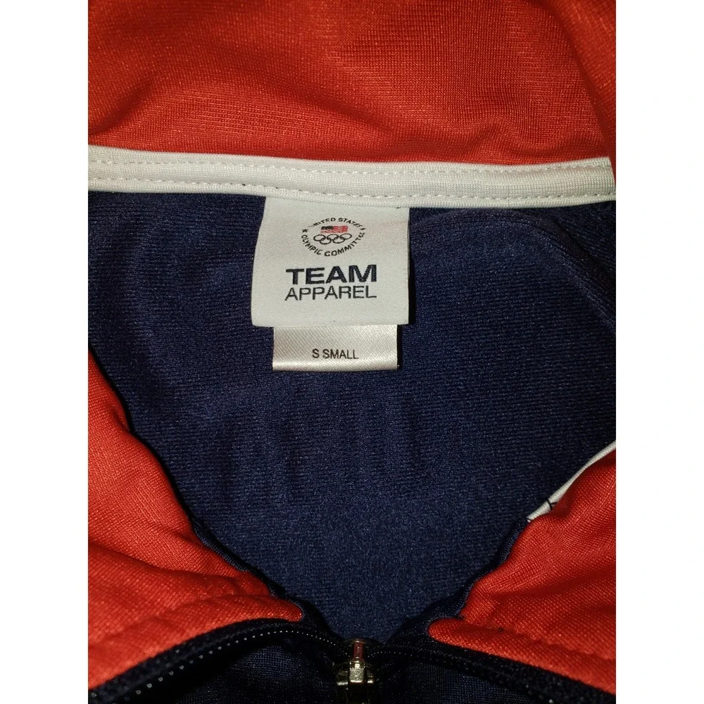 US Olympic Committe Team Apparel Jacket Mens Small Blue Zip